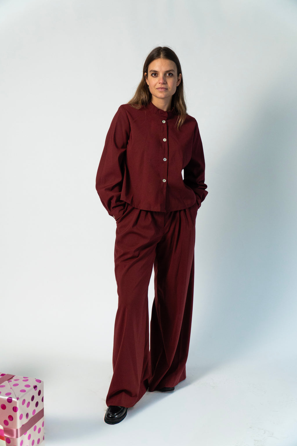 The Clémence blouse -  Burgundy