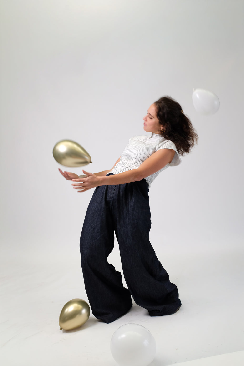 The Elyse blouse - polka dots