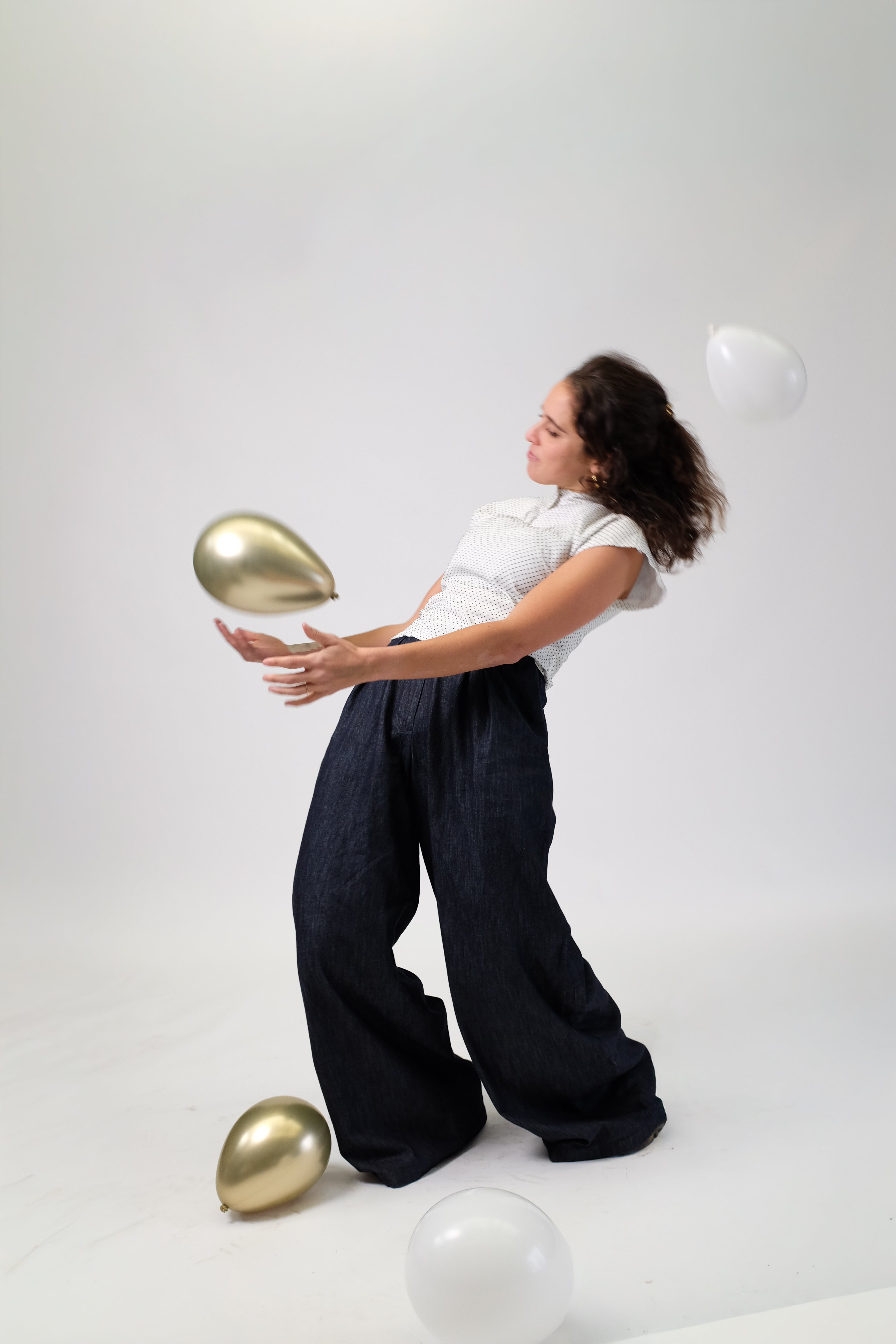 The Elyse blouse - polka dots