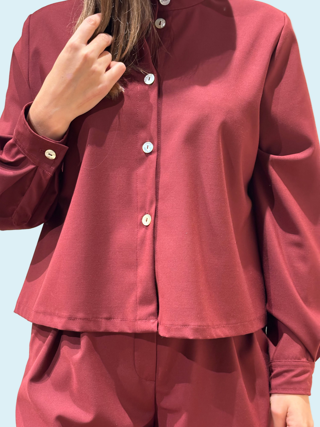 The Clémence blouse -  Burgundy