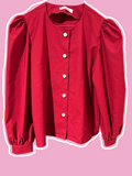 The Aurélie blouse - Poppy Red