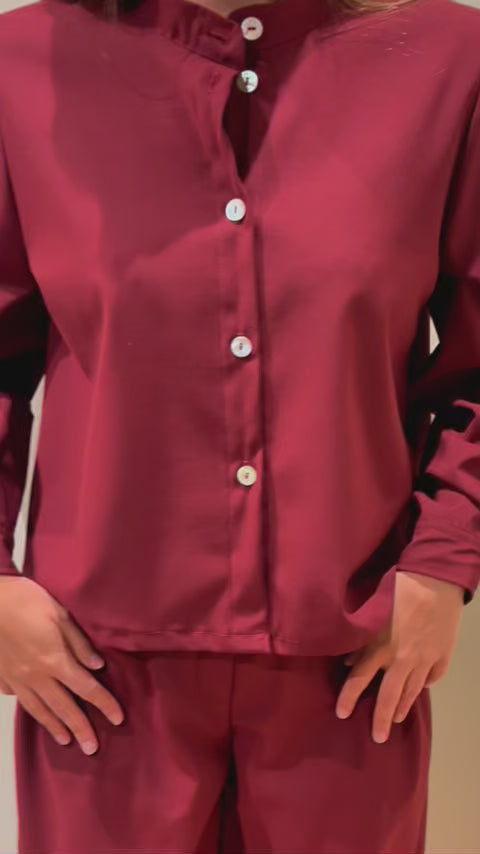 The Clémence blouse -  Burgundy
