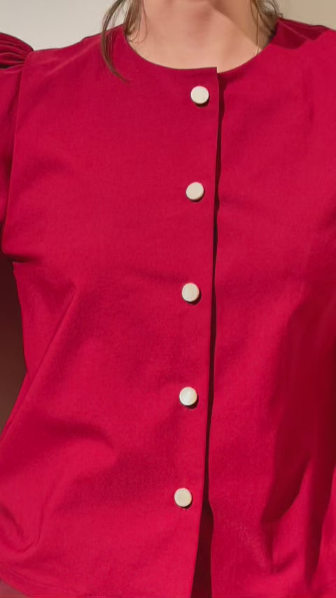 The Aurélie blouse - FW26 - Poppy Red